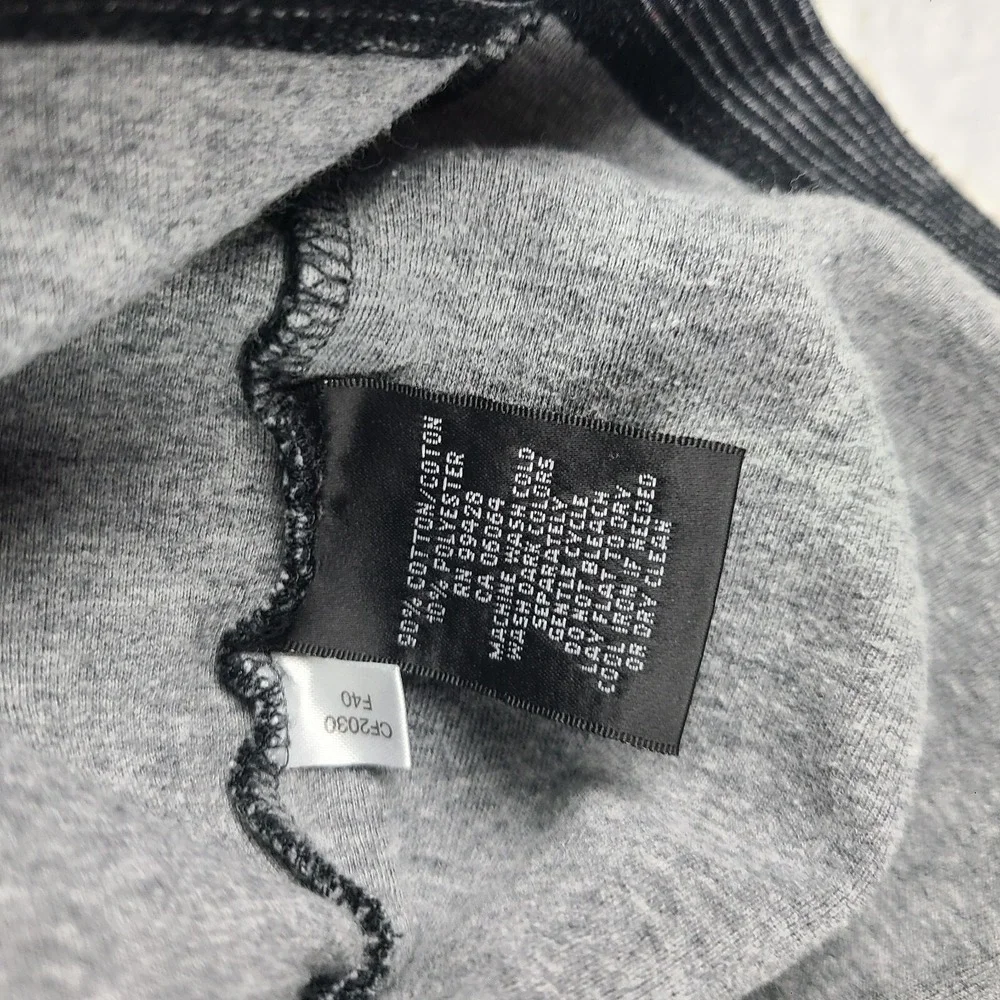 BUGATCHI Sweater Mens Medium Black Gray Striped Quarter‎ Zip Sweatshirt GC